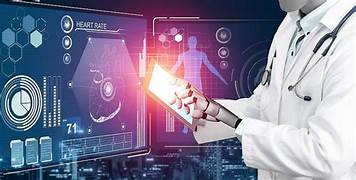 Un clinicien examinant sur une tablette des données de santé générées par l’IA